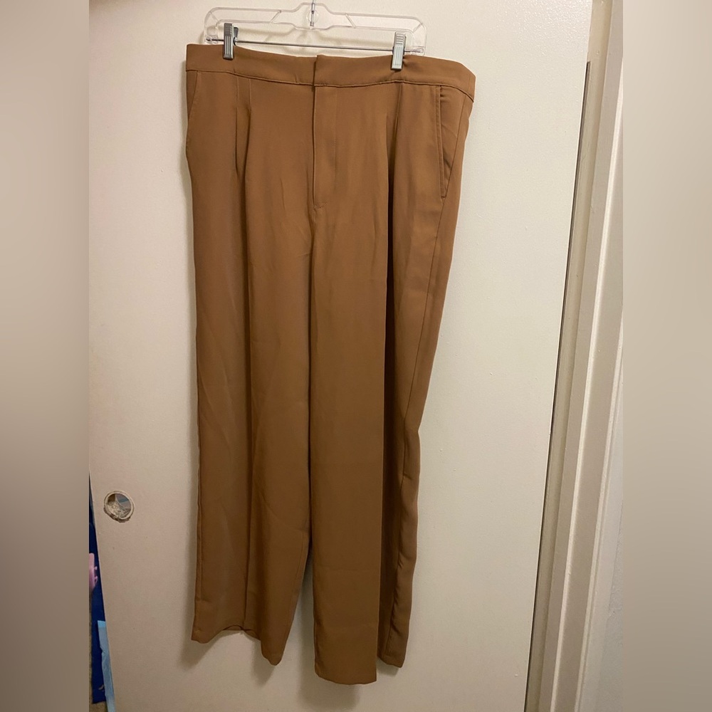 G By Giuliana Womens Dress Pants Trousers Size 16 Beige Light Brown NWOT New